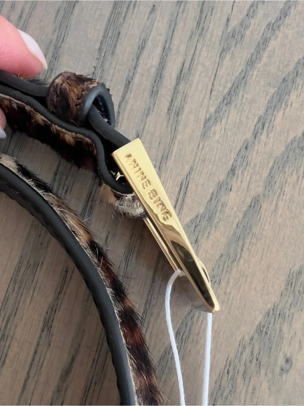 Anine Bing Nicola Belt in Leopard New w/ Flaws